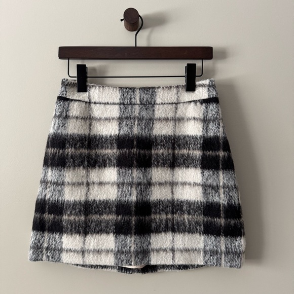 NWT KATE SPADE WOODLAND CHECK MINI SKIRT SIZE 4 BLAZE TRAIL PUMICE - Picture 1 of 6